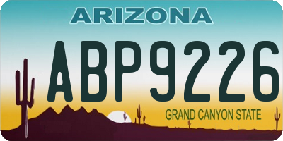 AZ license plate ABP9226