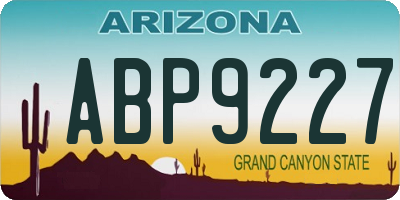 AZ license plate ABP9227