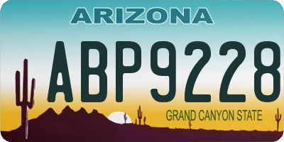 AZ license plate ABP9228
