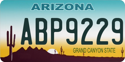 AZ license plate ABP9229