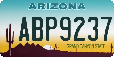 AZ license plate ABP9237