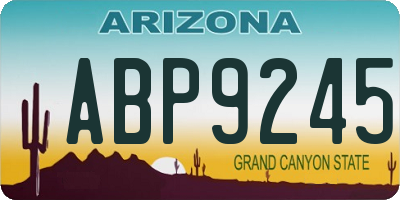 AZ license plate ABP9245