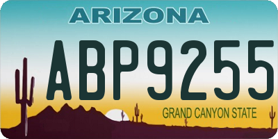 AZ license plate ABP9255