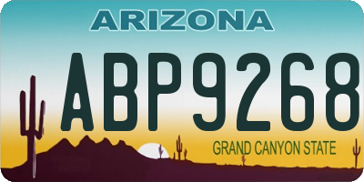 AZ license plate ABP9268