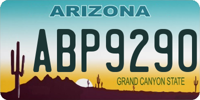 AZ license plate ABP9290