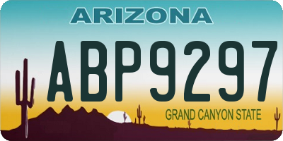 AZ license plate ABP9297