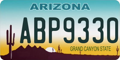 AZ license plate ABP9330