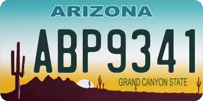 AZ license plate ABP9341