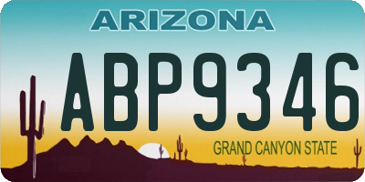 AZ license plate ABP9346