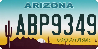 AZ license plate ABP9349