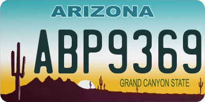 AZ license plate ABP9369