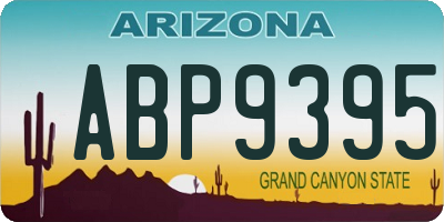 AZ license plate ABP9395