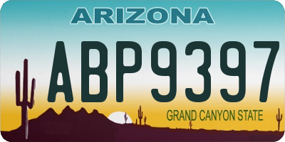 AZ license plate ABP9397