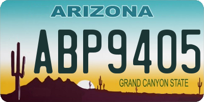 AZ license plate ABP9405