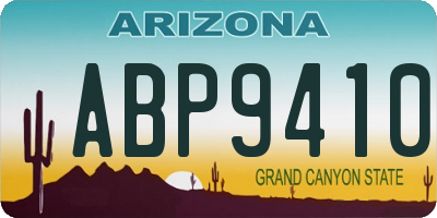 AZ license plate ABP9410