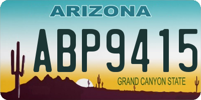AZ license plate ABP9415