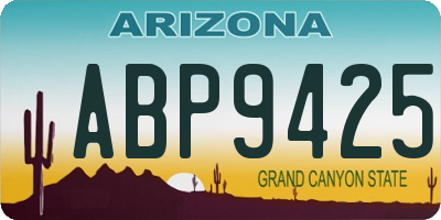 AZ license plate ABP9425