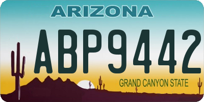 AZ license plate ABP9442