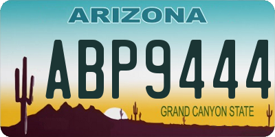 AZ license plate ABP9444