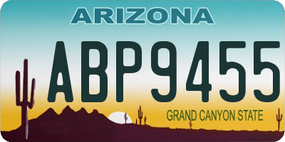 AZ license plate ABP9455