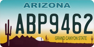 AZ license plate ABP9462