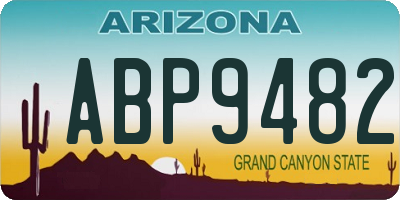 AZ license plate ABP9482