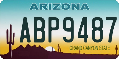 AZ license plate ABP9487