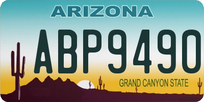 AZ license plate ABP9490