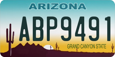 AZ license plate ABP9491