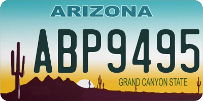 AZ license plate ABP9495