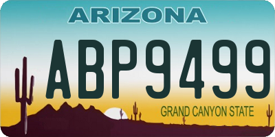 AZ license plate ABP9499