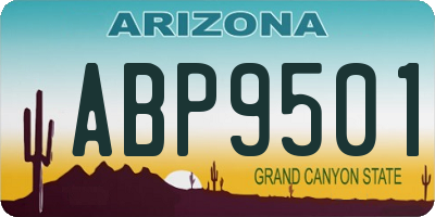 AZ license plate ABP9501