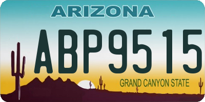 AZ license plate ABP9515