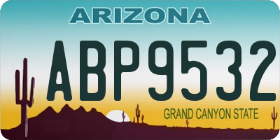 AZ license plate ABP9532