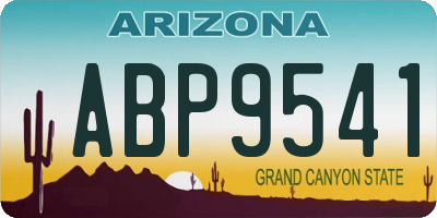 AZ license plate ABP9541