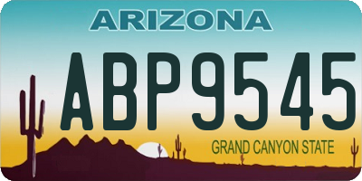AZ license plate ABP9545