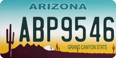 AZ license plate ABP9546