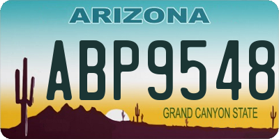 AZ license plate ABP9548
