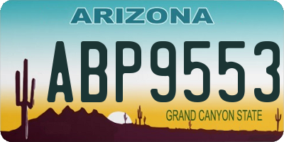 AZ license plate ABP9553
