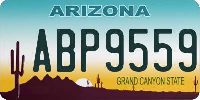 AZ license plate ABP9559