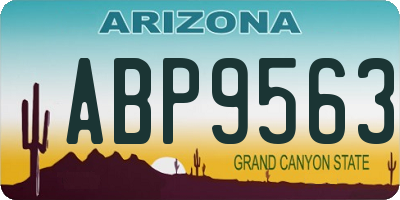 AZ license plate ABP9563
