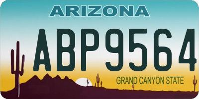 AZ license plate ABP9564