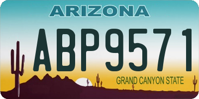 AZ license plate ABP9571