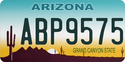AZ license plate ABP9575