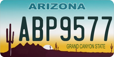 AZ license plate ABP9577