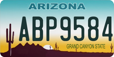 AZ license plate ABP9584