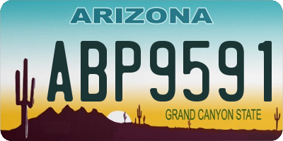 AZ license plate ABP9591