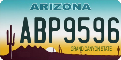 AZ license plate ABP9596