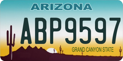 AZ license plate ABP9597