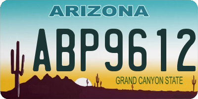 AZ license plate ABP9612